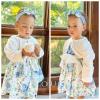 4-5T Toddler Girls Dress and Velvet Cardigan Sets Little Girls Casual Floral Print Fall Dresses Winter with Headband view 3