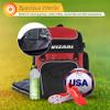 Vizari Cambria Multi-Sport Backpack (Red/White) with National Team Soccer Ball Combo | Versatile Sports Backpack with Durable Faux Leather & Rubber Country Ball (Australia, Size 4) view 3