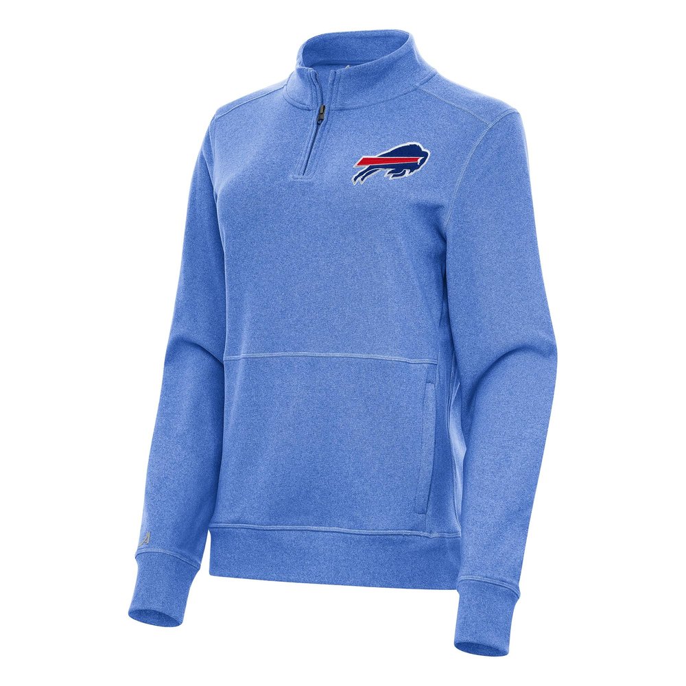 Antigua Women's Heather Royal Buffalo Bills Crush Quarter-Zip Jacket
