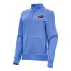 Antigua Women's Heather Royal Buffalo Bills Crush Quarter-Zip Jacket view 1