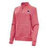 Antigua Women's Heather Red New England Patriots Crush Quarter-Zip Jacket view 1