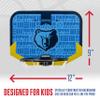 Franklin Sports NBA Memphis Grizzlies Mini Over the Door Basketball Hoop - Kids Indoor Mini Hoop with Ball - NBA Fan Shop Toy for Bedroom + Office - Over the Door Set view 4