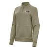 Antigua Women's Heather Olive Baltimore Ravens Crush Quarter-Zip Jacket view 1