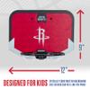 Franklin Sports NBA Houston Rockets Mini Over the Door Basketball Hoop - Kids Indoor Mini Hoop with Ball - NBA Fan Shop Toy for Bedroom + Office - Over the Door Set view 4