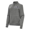 Antigua Women's Heather Black New England Patriots Crush Quarter-Zip Jacket view 1