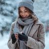 Jkulrki Merino Wool Fingerless Gloves Warm for Men and Women Cold Weather Winter Half Finger Gloves (Black, S/M) view 3