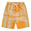 Z7 Orange,Men's Boho Tribal Paisley Print Drawstring Waist Summer Beach Hawaiian Cool Graphic Short Men,XXL view 1