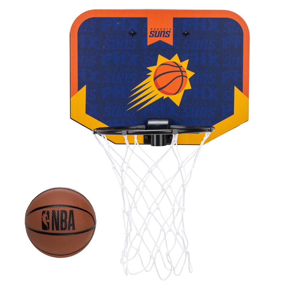 Franklin Sports NBA Phoenix Suns Mini Over the Door Basketball Hoop - Kids Indoor Mini Hoop with Ball - NBA Fan Shop Toy for Bedroom + Office - Over the Door Set
