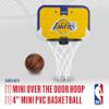 Franklin Sports NBA Los Angeles Lakers Mini Over the Door Basketball Hoop - Kids Indoor Mini Hoop with Ball - NBA Fan Shop Toy for Bedroom + Office - Over the Door Set view 2