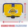 Franklin Sports NBA Los Angeles Lakers Mini Over the Door Basketball Hoop - Kids Indoor Mini Hoop with Ball - NBA Fan Shop Toy for Bedroom + Office - Over the Door Set view 4