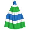 DRTGEDS Sierra Leone Flag Hooded Cloak Unisex Cape Halloween Christmas Vampire Witch Cloak Costumes Party Cape view 1