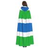 DRTGEDS Sierra Leone Flag Hooded Cloak Unisex Cape Halloween Christmas Vampire Witch Cloak Costumes Party Cape view 4