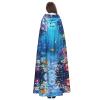 DRTGEDS Colorful Ocean Theme Hooded Cloak Unisex Cape Halloween Christmas Vampire Witch Cloak Costumes Party Cape view 4