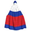 DRTGEDS Russian Flag Hooded Cloak Unisex Cape Halloween Christmas Vampire Witch Cloak Costumes Party Cape view 1