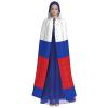 DRTGEDS Russian Flag Hooded Cloak Unisex Cape Halloween Christmas Vampire Witch Cloak Costumes Party Cape view 2