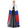 DRTGEDS Russian Flag Hooded Cloak Unisex Cape Halloween Christmas Vampire Witch Cloak Costumes Party Cape view 3