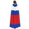 DRTGEDS Russian Flag Hooded Cloak Unisex Cape Halloween Christmas Vampire Witch Cloak Costumes Party Cape view 4