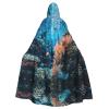 DRTGEDS Coral Reef Hooded Cloak Unisex Cape Halloween Christmas Vampire Witch Cloak Costumes Party Cape view 1