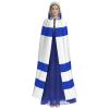 DRTGEDS Israeli Flag Hooded Cloak Unisex Cape Halloween Christmas Vampire Witch Cloak Costumes Party Cape view 2
