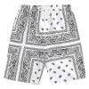 B6 White,Men's Boho Tribal Paisley Print Drawstring Waist Summer Beach Hawaiian Cool Graphic Short Men,5XL view 1