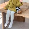 Cable Knit Tights for Toddler and Girls Seamless Fleece Lined Leggings Soft Cotton Stockings Winter (White, 6-7 Years) view 4