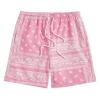 Mens Lounge Sleep Pajamas Pj Shorts Sleeping Shorts for Men,Pink,Men's Boho Tribal Paisley Print Drawstring Waist Summer Beach Hawaiian Cool Graphic Short Men,4XL view 1