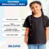 Gildan Youth Ultra-Cotton Unisex T-Shirt, Short Sleeve Crew Neck Tee, Multipack,Black,XS,3 Pack view 3