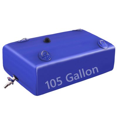 LOFTANK Water Tank, Water Storage Bladder, 105 Gallon Portable Large Water Storage, Water Storage Containers with 3/4" PVC Spigot Overflow Kit for Camping, Garden, Emergency Water Storage Blue