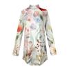 Plus Size Tunic Tops for Women Dressy Fall Cute Tops Long Sleeve Mock Neck Dressy Casual s Cotton Tshirts Fitted Turtle Neck Side Split Winter Floral Print Trendy Plus Office Clothes view 3