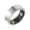 Tulbeys Smart Ring for Men & Women - 5ATM Waterproof, Health & Fitness Tracker, Heart Rate Monitor, Hand Gesture Brush Tiktok, Titanium Alloy Smart Rings for iOS/Android(Bright Silver #11) view 1