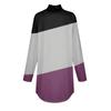 Women Tunic Tops Fall Ladies Tops with Sleeves Turtle Neck Oversize T Shirts for Women Oversized Mock Neck Side Split Winter Color Block Cute Womens Blouses Dressy Casual Brown view 4