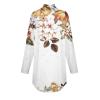 NineFit Basics Women's Plus Size Tunic Tops - Fall & Winter - Long Sleeve - Cotton Blend - Floral Print - Mock Neck - Turtle Neck - White - 3X-Large - Loose Fit - Trendy & Comfortable - Dressy Casual view 4