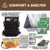 Sirius: Bug Out Bag Starter Kit - 72 Hour Kit for 1 Person  Backpack Survival Kit  50L Tactical Backpack, US Made Food & Water, Medical Supplies & Survival Tools (Black, 2 Person) view 3