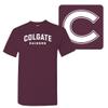 AS46 - Colgate University Raiders Front Back Print T Shirt - Large - Maroon view 1
