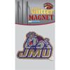 Fan-A-Peel Glitter Magnet, JMU Logo, 3 inch - Officially Licensed view 1