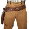 Revolver Holster Belt Premium Leather Pistol Holder Hand Tooled .22 Cal Fit for 4 inch to 6.5 inch Barrel Western Cowboy Secure Retention System Everyday use (46 inch-48 inch) view 1
