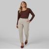 32 Degrees Heat Women's Lightweight Scoop Baselayer Top | Form Fitting | Long Sleeve | 4-Way Stretch | Thermal, Cocoa, Small view 4