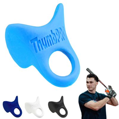 ThumbPRO Baseball Thumb Guard - Batting Aid & Grip Enhancer - Reduces Sting, Improves Swing - for Baseball & Softball - All Levels, Left/Right Hand - 3 Sizes (Powder Blue, Large)