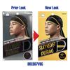 Dream World Silky Velvet Durag Black with Gold Trim view 2