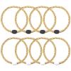 8 Pack Sisal Rope Ring Toss Game Replacement Parts for Adults and Kids, Outdoor Toss Rings for Agility Practice and Speed Game and Yard Games and Lawn Games for Party (Black and White) view 1