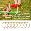 8 Pack Sisal Rope Ring Toss Game Replacement Parts for Adults and Kids, Outdoor Toss Rings for Agility Practice and Speed Game and Yard Games and Lawn Games for Party (Black and White) view 4