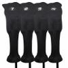 Majek All Hybrid Head Cover Golf Club Black Sleek Tight Fit Headcover Set 7-PW Acrylic Head Covers 7 8 9 PW Easy to See Large White Embroidered Numbers view 1