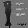 Majek All Hybrid Head Cover Golf Club Black Sleek Tight Fit Headcover Set 7-PW Acrylic Head Covers 7 8 9 PW Easy to See Large White Embroidered Numbers view 4