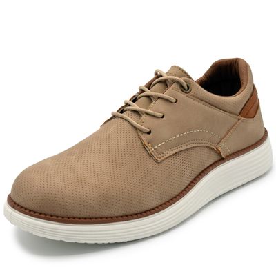 AKADEMIKS Mens Dayton Oxford, Comfortable Footwear for Formal and Casual Wear Tan, Size 12