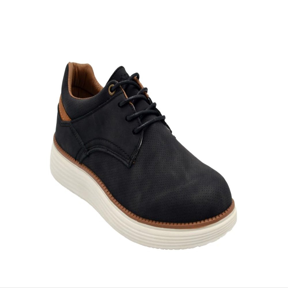 AKADEMIKS Mens Dayton Oxford, Comfortable Footwear for Formal and Casual Wear Black, Size 9