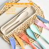HMDZMR Travel Utensils Set with Case, Camping Utensils Wheat Straw Reusable Utensils Set With Case, Knife Fork and Spoon Utensils for Lunch Box (6 Pack) view 3