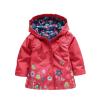 Toddler Boys Girls Rain Jacket Baby Lightweight Waterproof Hooded Raincoats Windbreakers Warm (Red, 12-18 Months) view 3