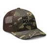 Jakey Brand No Matter What Black AA NA Logo Recovery Gift Camouflage Mesh Retro Trucker hat view 4