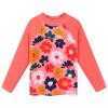Girl's Two-Piece Long Sleeve Swimsuits UPF50+ Rash Guard Kids Bathing Suit S348_PeachFlower_2A view 2