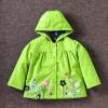 Toddler Boys Girls Rain Jacket Baby Lightweight Waterproof Hooded Raincoats Windbreakers Warm (Green, 2-3 Years) view 2
